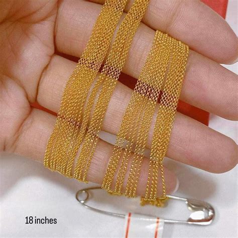 Tauco Chain 18” Solid 18k Saudi Gold – Sparkles PH.
